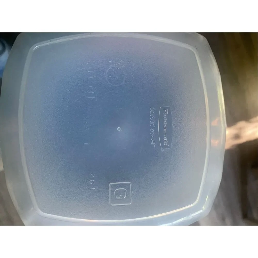 VTG Rubbermaid EZ Blue Servin Saver Easy Tab Square E 3 Qt Bowl USA Container